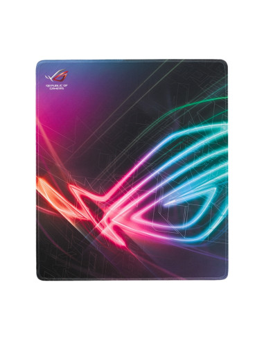 Голяма, вертикална геймърска подложка за мишка Asus ROG Strix Edge с оптимизирана за игри повърхност, пълноцветни зашити ръбо