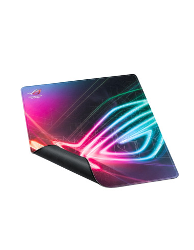 Голяма, вертикална геймърска подложка за мишка Asus ROG Strix Edge с оптимизирана за игри повърхност, пълноцветни зашити ръбо