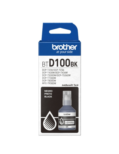 Бутилка с черно мастило Brother BT-D100BK