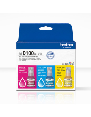 Brother BTD100CLVAL Цветни бутилки с мастило Brother Multipack