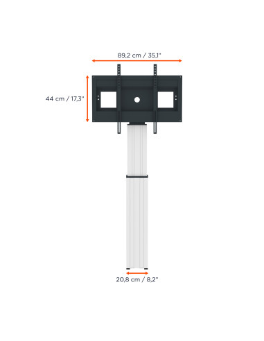 celexon Professional Plus electrically height-adjustable display stand Adjust-42100W