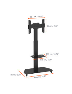 celexon Professional height adjustable display trolley Adjust-3770MP 2