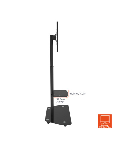 celexon Professional height-adjustable display trolley Adjust-3270MP Portrait