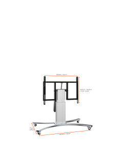 celexon Expert electric height adjustable display trolley Adjust-V4270S with tilt function 2