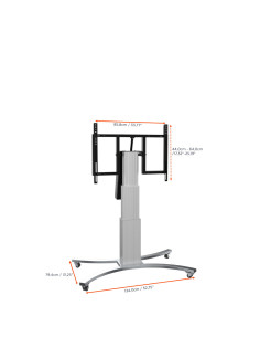 celexon Expert electric height adjustable display trolley Adjust-V4275S with tilt function 2