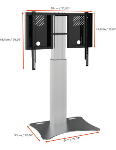 celexon Expert electric height-adjustable display stand Adjust-4275PS 2