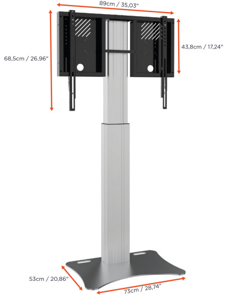 celexon Expert electric height-adjustable display stand Adjust-4286PS