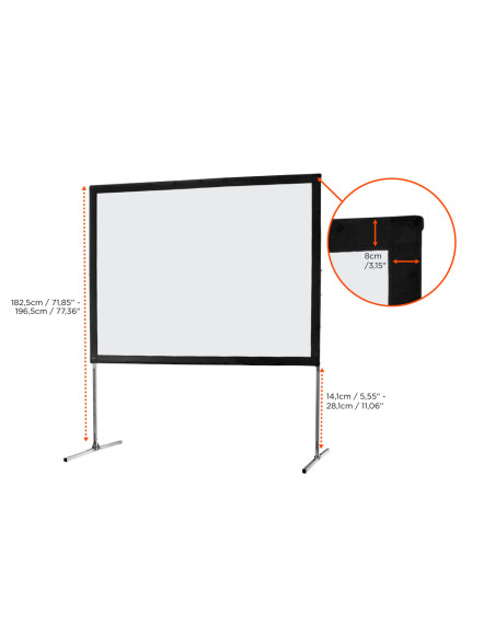 celexon Folding Frame screenMobile Expert, front projection