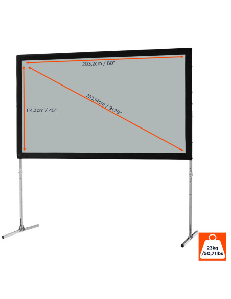 celexon Folding Frame screenMobile Expert, rear projection