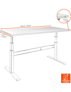 celexon table topfor Adjust desk, white 2