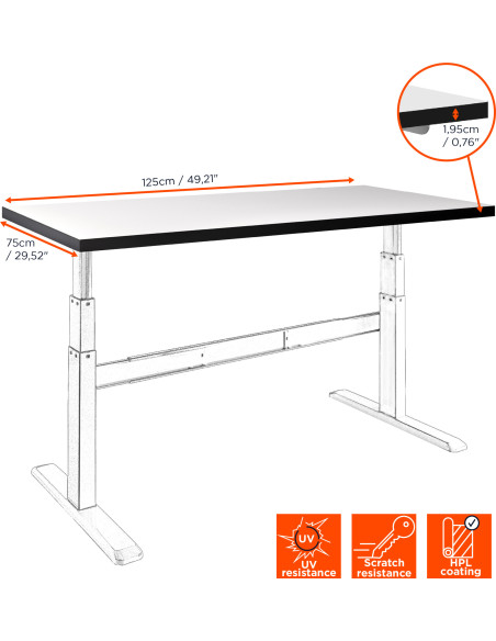 celexon HPL Table TopWhite