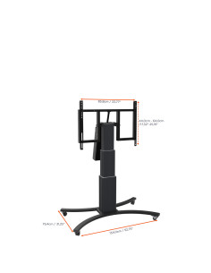 celexon Expert electric height adjustable display trolley Adjust-V4275B with tilt function 2
