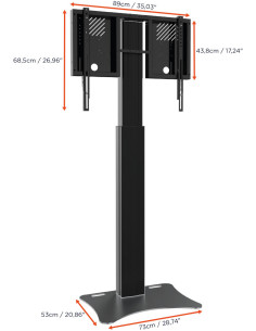 celexon Expert electric height-adjustable display stand Adjust-4286PB – 2