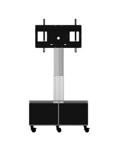 celexon Expert electric height adjustable display trolley Adjust-4286MS with cabinet and connection panel