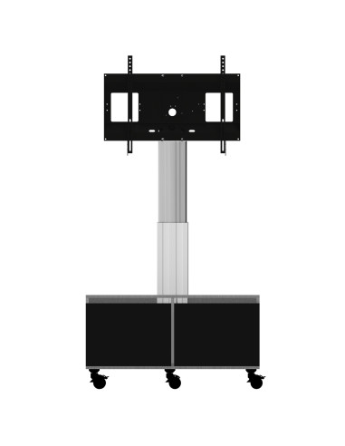 celexon Expert electric height adjustable display trolley Adjust-4286MS with cabinet and connection panel