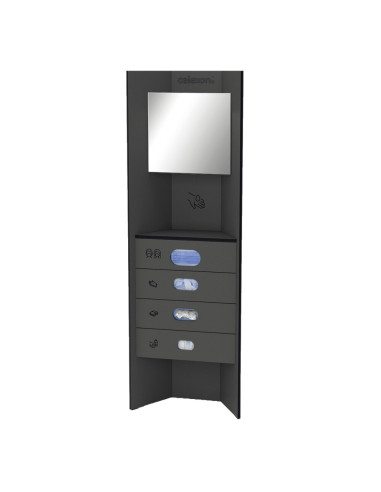 celexon Hygiene station 180 all-in (disinfection / masks / gloves / cloths / surface cleaners) - anthracite