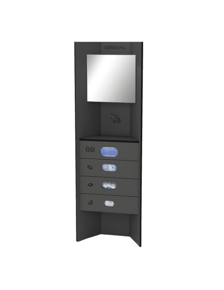 celexon Hygiene station 180 all-in (disinfection / masks / gloves / cloths / surface cleaners) - anthracite