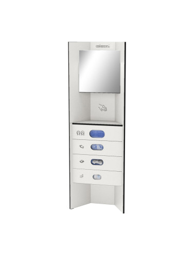 celexon Hygiene station 180 all-in (disinfection / masks / gloves / cloths / surface cleaners) – White