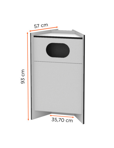 celexon hygiene series - Waste module 93  - White