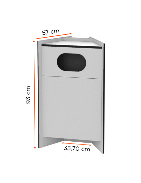 celexon hygiene series - Waste module 93  - White