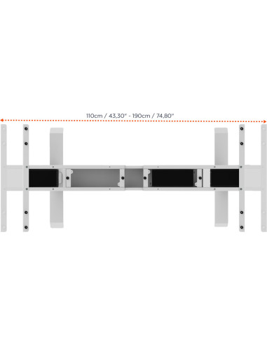 celexon electric height adjustable desk Professional eAdjust-58123 - White, incl. tabletop