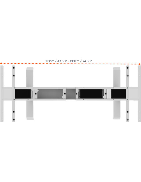 celexon electric height adjustable desk Professional eAdjust-58123 - White, incl. tabletop