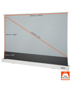 celexon CLR HomeCinema UST High Contrast Electric Floor Screen 120,White 2