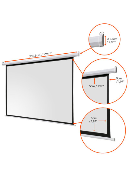 Celexon basic electric screenformat 1:1, homecinema screen, projector screen, 3D screen, Full HD screen, electric screen