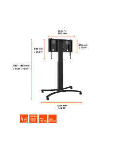 celexon Expert electric height-adjustable display trolley for Samsung Flip 2