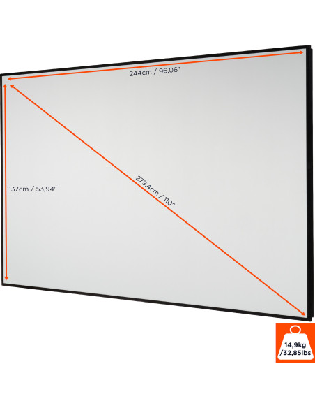 celexon HomeCinema High Contrast Frame Screen110 - Dynamic Slate ALR