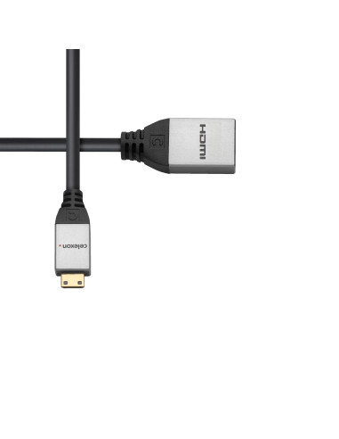 celexon Mini HDMI to HDMI M/F Adapter with Ethernet - 2.0a/b 4K 0.Professional Line
