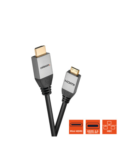 celexon HDMI to Mini HDMI Cable with Ethernet - 2.0a/b 4K 2.Professional Line