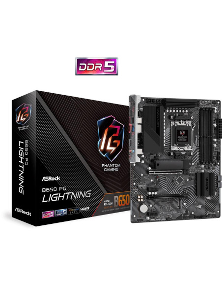 ASROCK MB Desktop B650 PG Lightning, AM5, 4x DDR5, 1x PCIe 4.0 x16, 2x PCIe 4.0 x1, 1x Blazing M.2(PCIe Gen5x4), 1x Hyper M.2