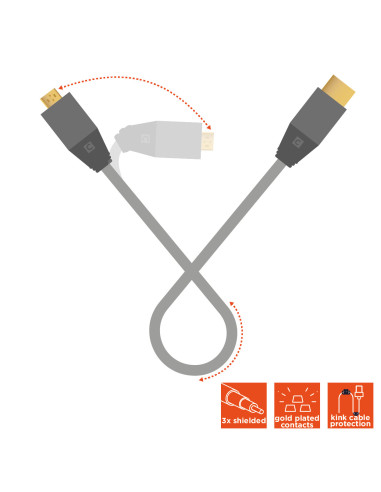 celexon HDMI to Micro HDMI Cable with Ethernet - 2.0a/b 4K 2.Professional Line