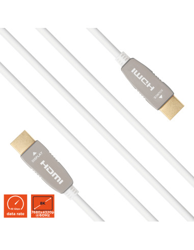 celexon UHD Optical Fibre HDMI 2.1 8K Active CableWhite