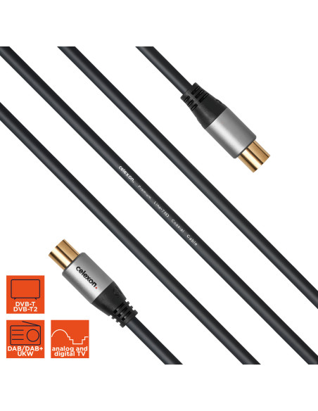 celexon IEC TV Antenna Cable 5.Professional Line