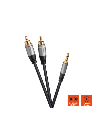 celexon 2x cinch to 3.m stereo jack audio cable 2.Professional Line