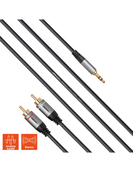celexon 2x cinch to 3.m stereo jack audio cable 7.Professional Line