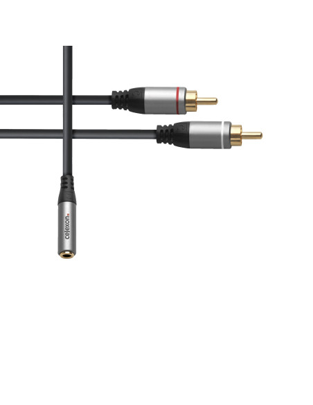 celexon 2x cinch to 3.m stereo jack M/F audio adapter 0.Professional Line