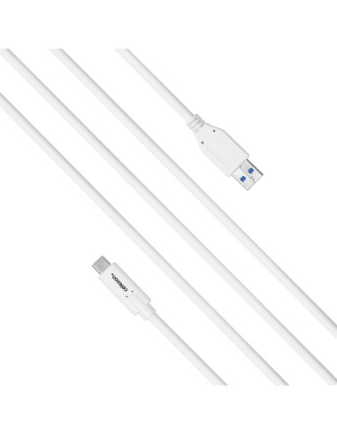 celexon USB-C auf USB-A Kabel - USB 3.2 Gen 2x1 1,weiß