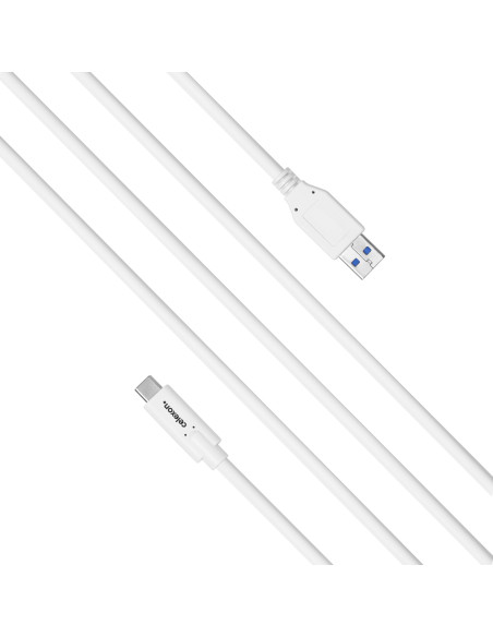 celexon USB-C auf USB-A Kabel - USB 3.2 Gen 2x1 1,weiß