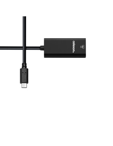 celexon USB-C auf Ethernet M/F Adapter, schwarz