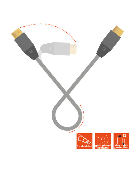 celexon DisplayPort to HDMI cable 4K 1.Professional Line