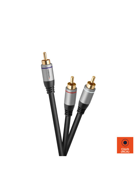 celexon Cinch auf 2x Cinch Audiokabel 1,Professional Line