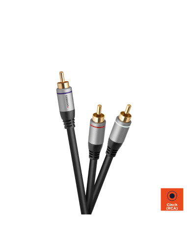 celexon Cinch auf 2x Cinch Audiokabel 3,Professional Line