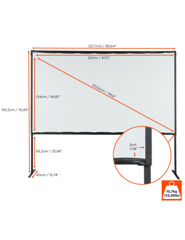 celexon Basic Line Mobile Folding Frame Screen100