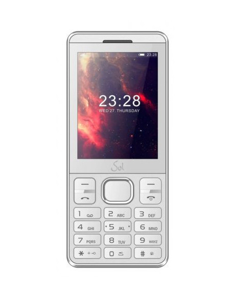 Мобилен телефон с бутони SOL B2800 БЯЛ