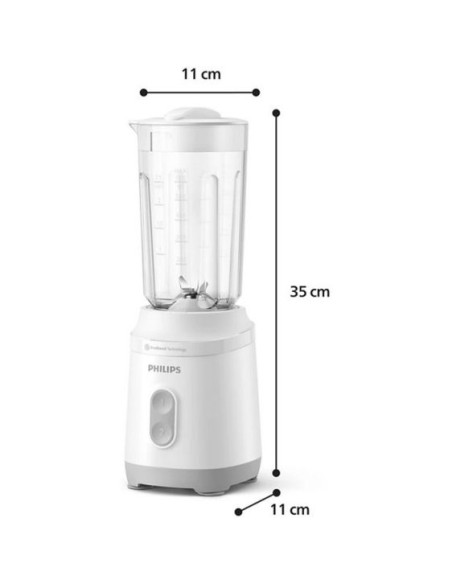PHILIPS Мини блендер серия 3000 350W ProBlend 2 настройки за скорост бял и сребрист