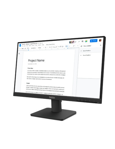 Lenovo ThinkVision S22-4e 21.5" IPS, WLED, 1920x1080, 16:9, 4ms, 100Hz, 250 cd/m2, 1300:1, HDMI, VGA, накланяща се стойка