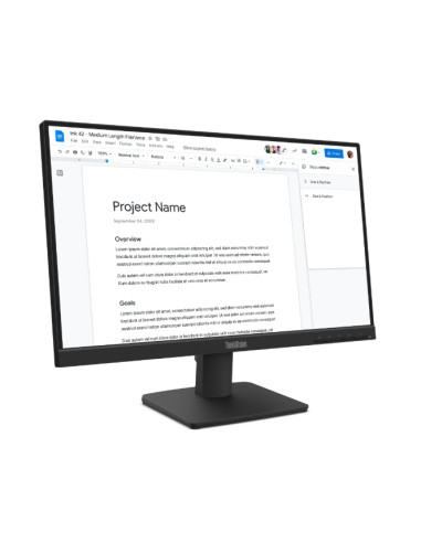 Lenovo ThinkVision S22-4e 21.5" IPS, WLED, 1920x1080, 16:9, 4ms, 100Hz, 250 cd/m2, 1300:1, HDMI, VGA, накланяща се стойка